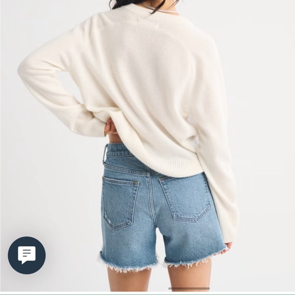 Abercrombie & Fitch High Rise Dad Shorts Medium Destroy size 26 NWT - Picture 4 of 7